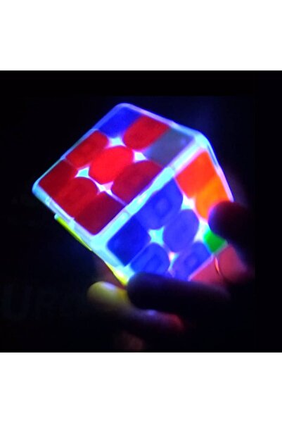 SENGSO Cub tip Rubik Lustrous 3x3x3 (Lumineaza in intuneric, bec LED incorporat), Jucarie Educativa