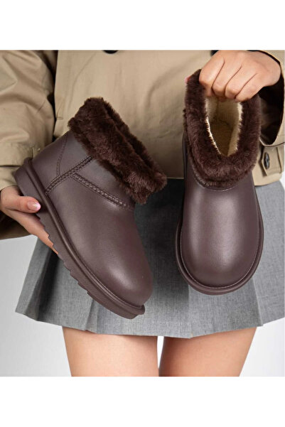 maxxi KAHVERENGİ SU GEÇİRMEZ HAFİF TAM KALIP İÇİ KÜRKLÜ BOT