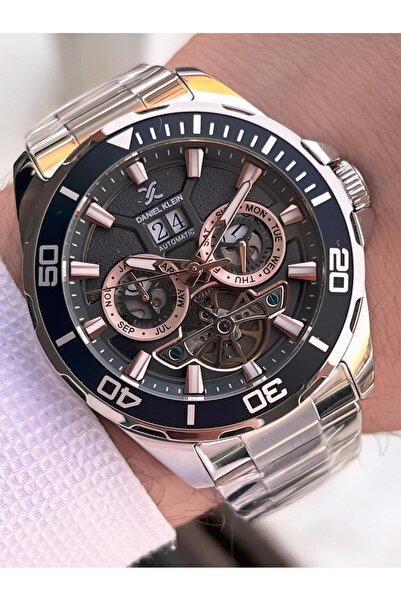 Daniel Klein Automatic Men's Wristwatch 30 Meters Water Resistant Steel Band + Bracelet Gift Vs.B