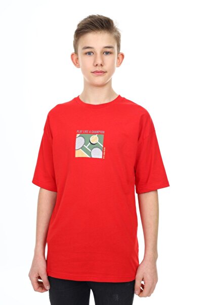 Toontoy Tricou cu mânecă scurtă cu imprimeu pentru băiat