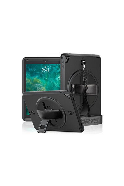 Twin Store غطاء تابلت ايباد 5 اير 9.7 ستراپ-سي من اوتربوكس - اسود