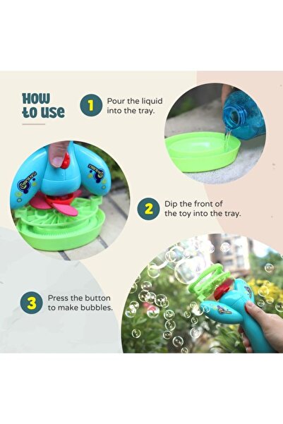 Generic Moon Burst-Automatic Blowing Bubble Gun Toys For Girls And Boy Not Include Battery 12 x 4 x 17cm