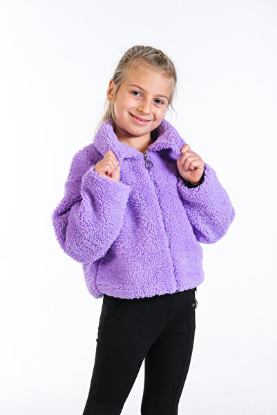 Classio Kids Mother Daughter Matching Plush Zippered Lined Crop Coat