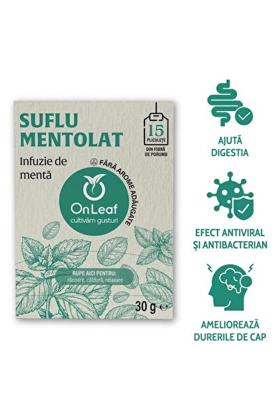 On Leaf Mint Tea, OnLeaf, 15 sachets, 30g