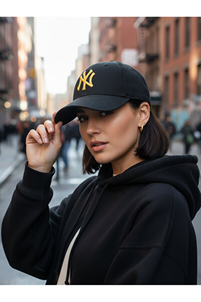 Trucker قبعة نيو يارك يانكيز موديل أسود ذهبي