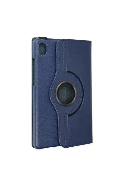 Twin Store حافظة جلدية لجهاز جالاكسي X510 تاب S9 Fe 11 بتصميم 360 درجة - أزرق داكن