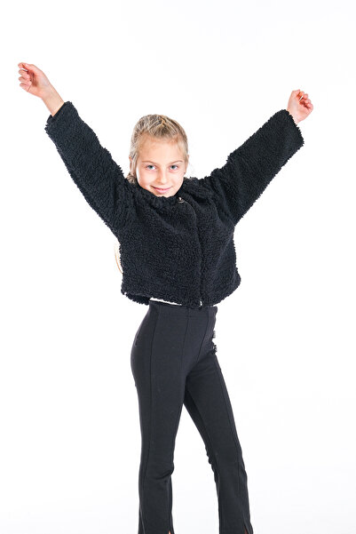 Classio Kids Mother Daughter Matching Plush Zippered Lined Crop Coat