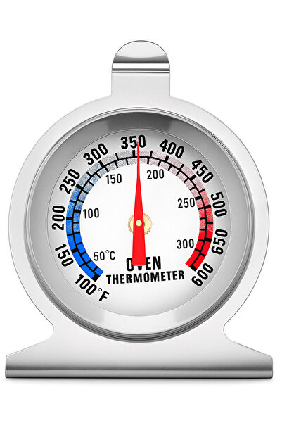 Temark Termometru cuptor din inox Temark®, 50-300°C / 100-600°F, gratar, afum...