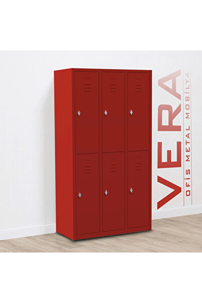 verametal Metal Soyunma Dolabı 6 Kişilik İşçi Soyunma Dolabı