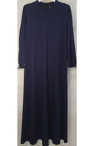 N.Y.YILDIZ Star Mothers Special Crystal Combed Cotton Casual Comfortable Cut Model Sleeve End with Elastic Big Size Dress