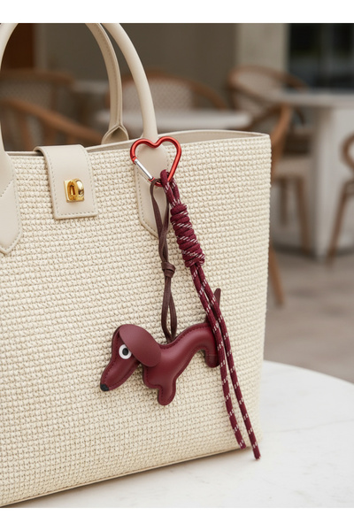 Mooniva Dachshund bag charm – Sausage Dog, eco-leather bag accessory