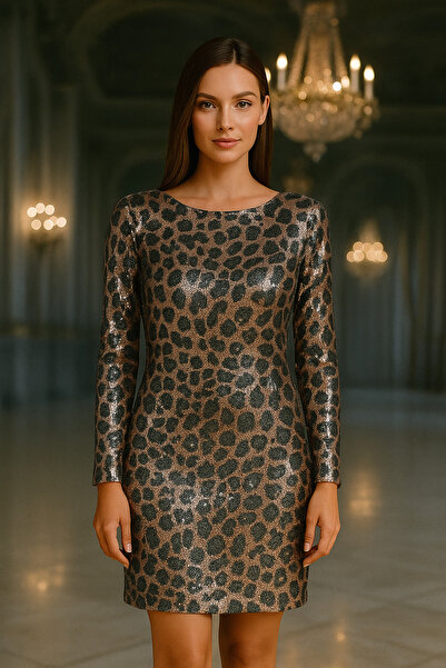 TUSSE Elegant Shoulder Shoulder Pad Layered Sequin Embroidered Backless Evening Dress Stylish Evening Gown