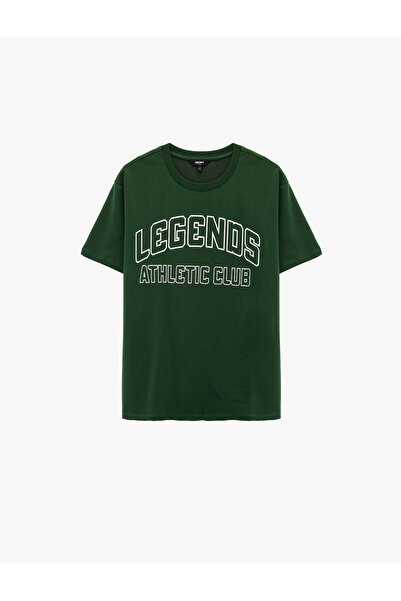 Koton Regular Fit Short Sleeve Cotton Crew Neck Printed Sports T-Shirt