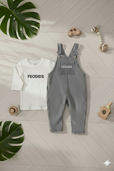 EYMİRGİYİM Feodids Long Sleeve Saloped Girls Boys Baby Romper 6-9 Months, 9-12 Months, 12-18 Months, 18-24 Months