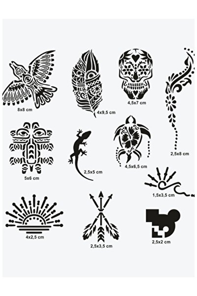 ONE SPRAY TATTOO Tulum temporary tattoo stencil