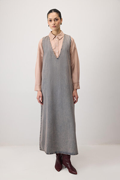 Touché Privé V Neck Denim Jilet