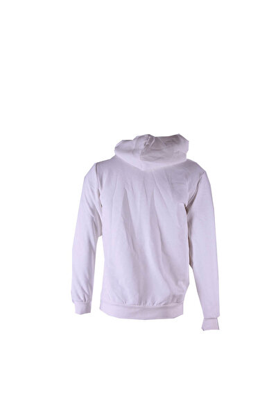 trender Hooded Full Zipper 3 Thread Ecru Men's Sweatshirt 5466-1