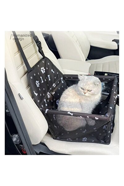 Dali Pet Car Seat with Seat Attachment and Safety Belt, 41 x 34 x 28 cm, Black