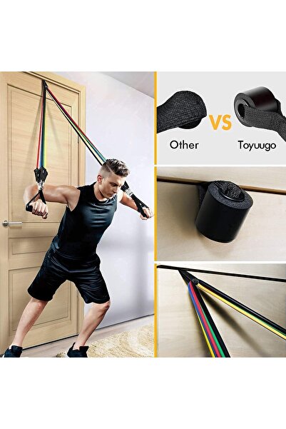 Little Rockz Exercise Bands Resistance Bands Set for Workingout Door Fitness Gym Resistance Bands Kit for Men Wom