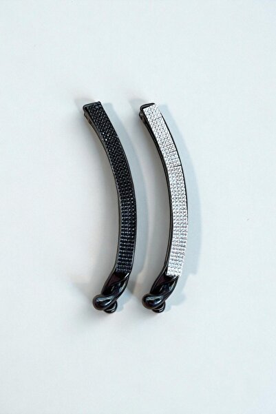 VERA HOUSE مشبك موزة مفصل بالحجر - مشبك موزة مفصل بالحجر مزدوج