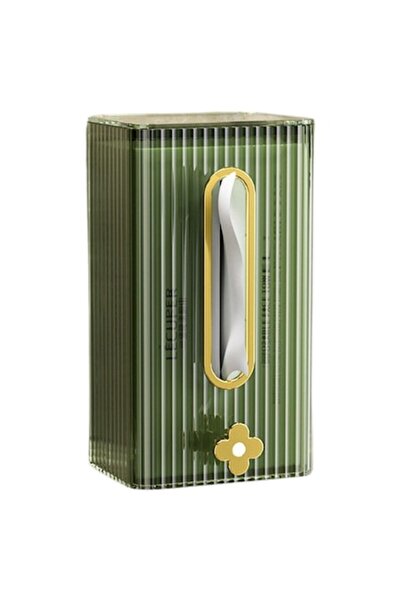 Dali Napkin Box Holder, Wall/Cabinet Mount, Rigid Plastic, 21.3 x 8.7 x 12 cm, Green