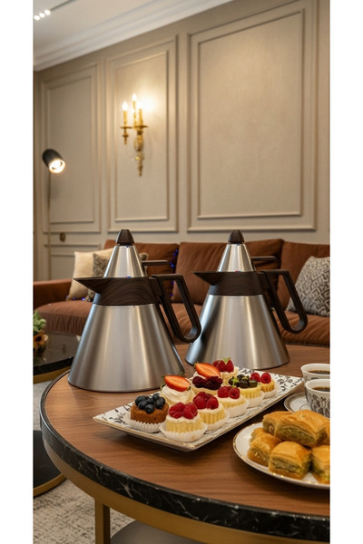 Generic 1 liter/700 ml tea and coffee thermos set with an elegant design