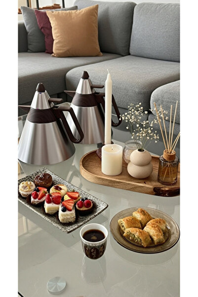 Generic 1 liter/700 ml tea and coffee thermos set with an elegant design