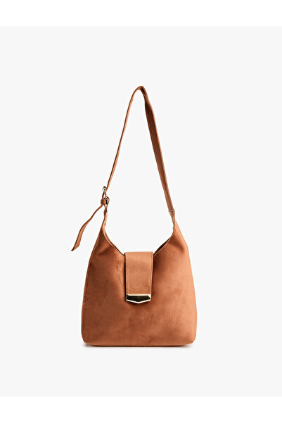 Koton Faux Leather Tote Bag with Metal Buckle