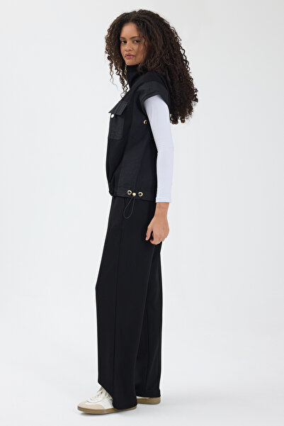 zitex Gold Zipper Pocket Detailed Modal Fabric Vest Pants Set