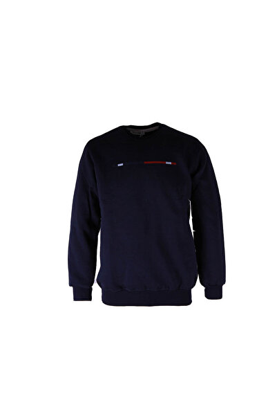 trender Indigo Men's Sweatshirt 0 Collar 3 Thread