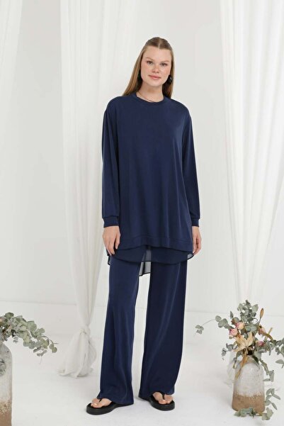 Puane Şifon Detaylı Takım