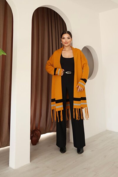 SUXİRCNHTMTS Afife Women's Oversized Knitwear Cardigan – Soft Texture