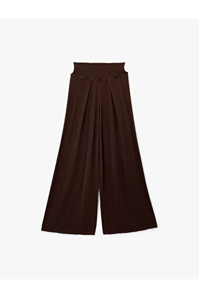 Koton Ελαστικό αθλητικό παντελόνι με ψηλόμεσο φαρδύ πόδι