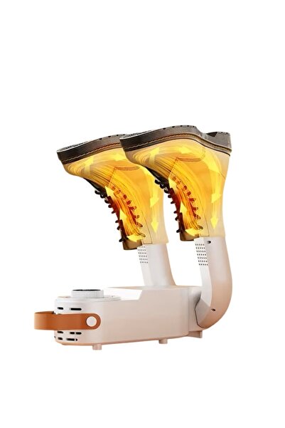 EMATTEIRO Automatic Shoe Dryer, Portable, Foldable, 360° Warm Air, Smart Timing, 28×8×18 cm