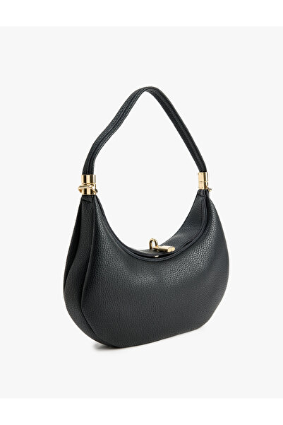 Koton Τσάντα χειρός και ώμου με φερμουάρ από συνθετικό δέρμα με μεταλλικά αξεσουάρ