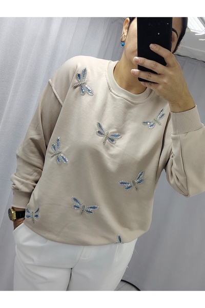 tellevolle yusufcuk boncuk işleme sweat