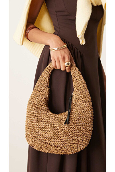 WOMANBAG Handmade Wicker Shoulder Bag (35X30Cm) Wicker Color
