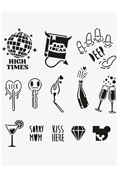 ONE SPRAY TATTOO Ibiza temporary tattoo stencil