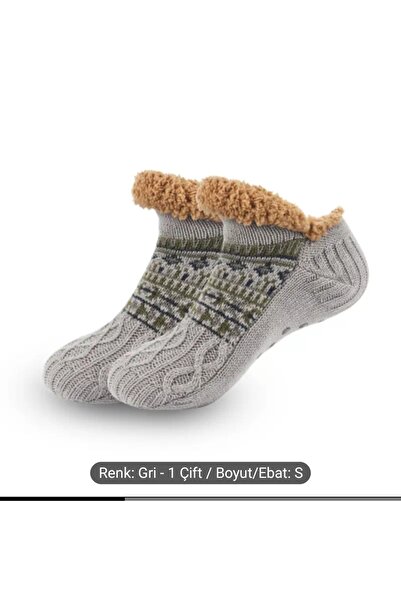 ORGANICYOU Jiang 1 Pair Women's Socks, Indoor Slippers, Adult Velvet Sole Socks, Sleeping Socks, Non-Slip (S)