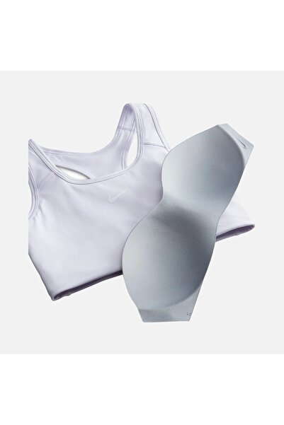 Nike W Dri-Fit Swsh 1Pp Bra Sutien sport violet pentru femei - cu perne detașabile și design confortabil - BV3636-536