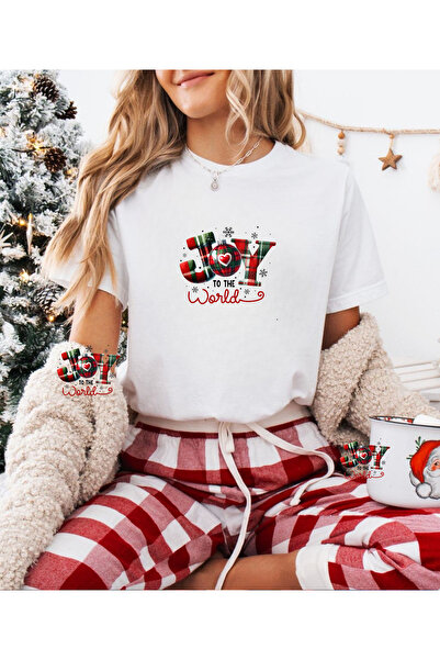 ASELİNDA Joy Printed Christmas Themed T-Shirt-Family Matching T-Shirt (Add Items to Make Matching Outfits)