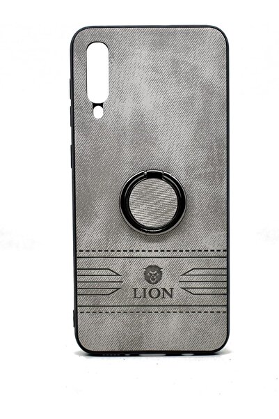 Generic Luxury Leather Back Cover With Holder For Samsung Galaxy A30s / A50s (Gray)