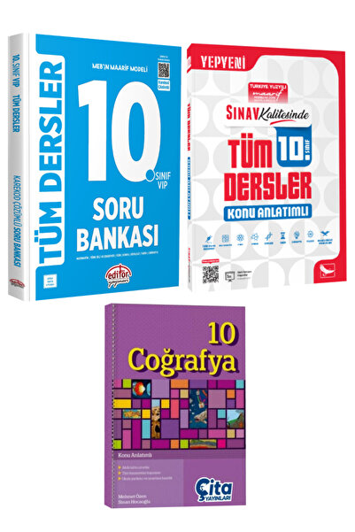 Editör Yayınevi MEB Maarif Modeli 10. Sınıf Tüm Dersler Soru Bankası+Sınav Ya...