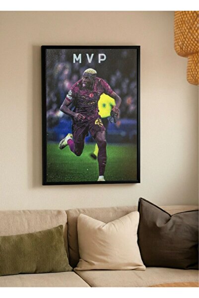 BuzzDesigns MVP Osimhen – Futbol Temalı Dinamik Poster (Çerçeveli)