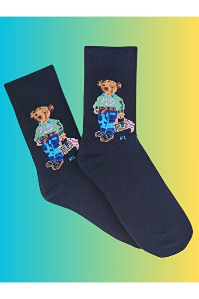 Shuttle Park Special Series Happy Colorful Bear Teddy Socks Fun Comfortable Stylish Design Style Socks