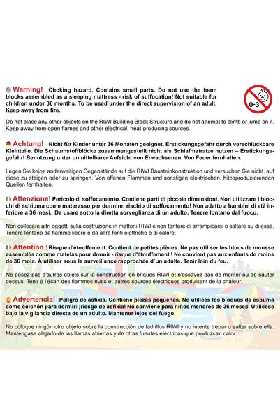 RIWI Buildit RIWI® Mini Foam Building Blocks - 24 with RIWI®24 Mini Bag