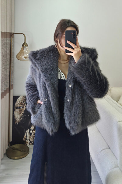 Hollyhocks Blană artificială premium cu textura moale și căptușită (are o buz...