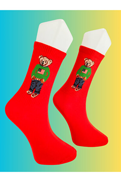 Shuttle Park Special Series Happy Colorful Bear Teddy Socks Fun Comfortable Stylish Design Style Socks