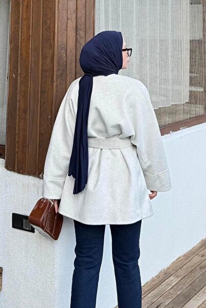 lamelif Tie-Dye Detailed Cashmere Coat Stone