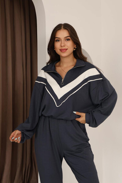 Nazline Women's Sweatshirt Sweatpants 2-Piece Top and Bottom Set